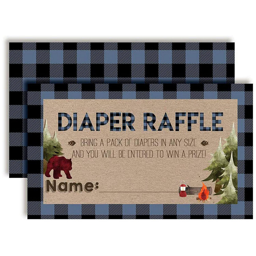 AmandaCreation Plaid Lumberjack Diaper Raffle 20pc. Image