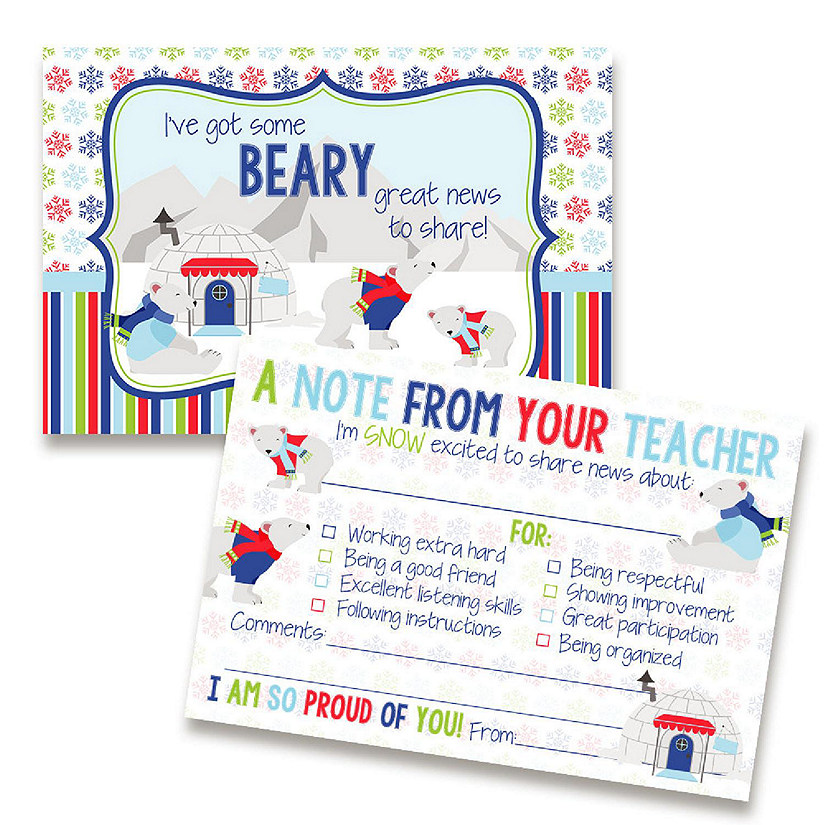 AmandaCreation Polar Bear Teacher Mail for Students 30pc. Image