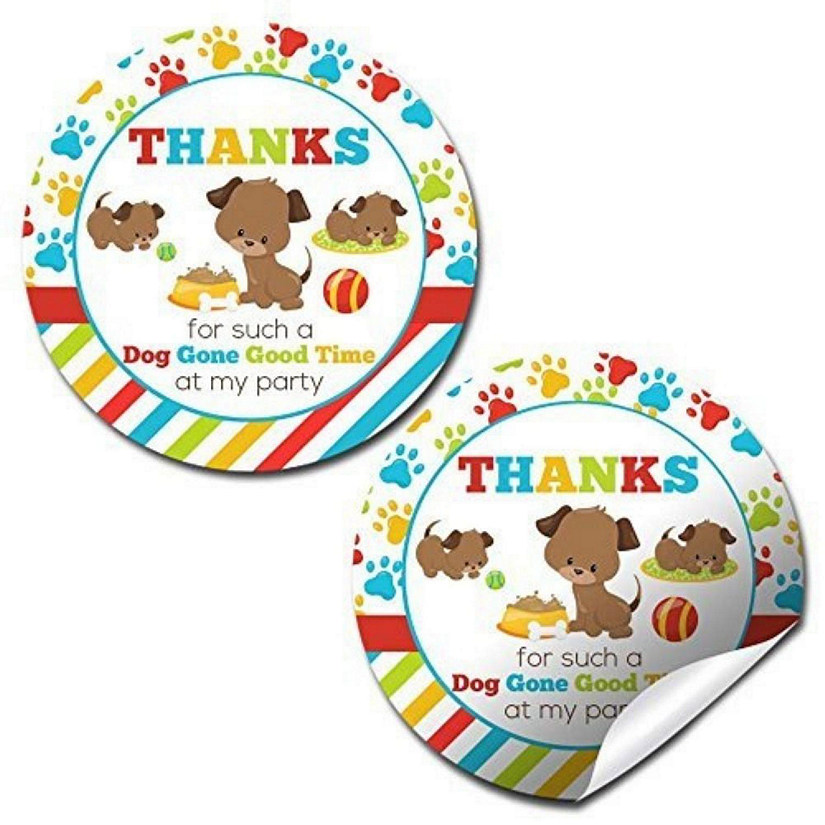 AmandaCreation Puppy Dog Envelope Seals 40pc. Image