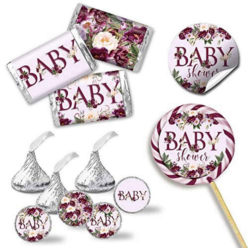 AmandaCreation Purple Peony Floral Sticker Bundle 429pc. Image