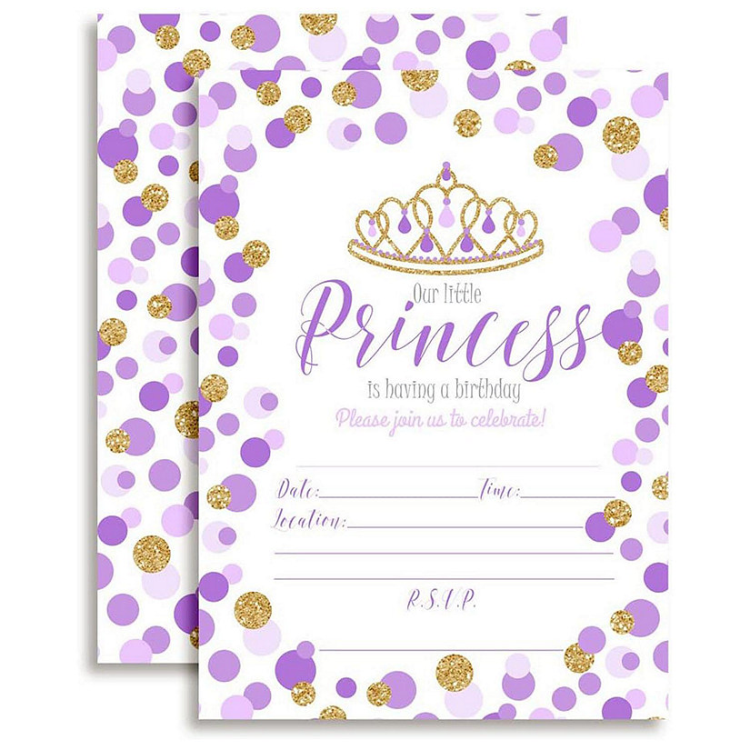 AmandaCreation Purple Polka Dot Princess 40pc. Image