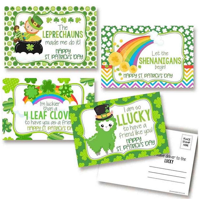 AmandaCreation Rainbow St. Patrick's Postcards 20pc. Image