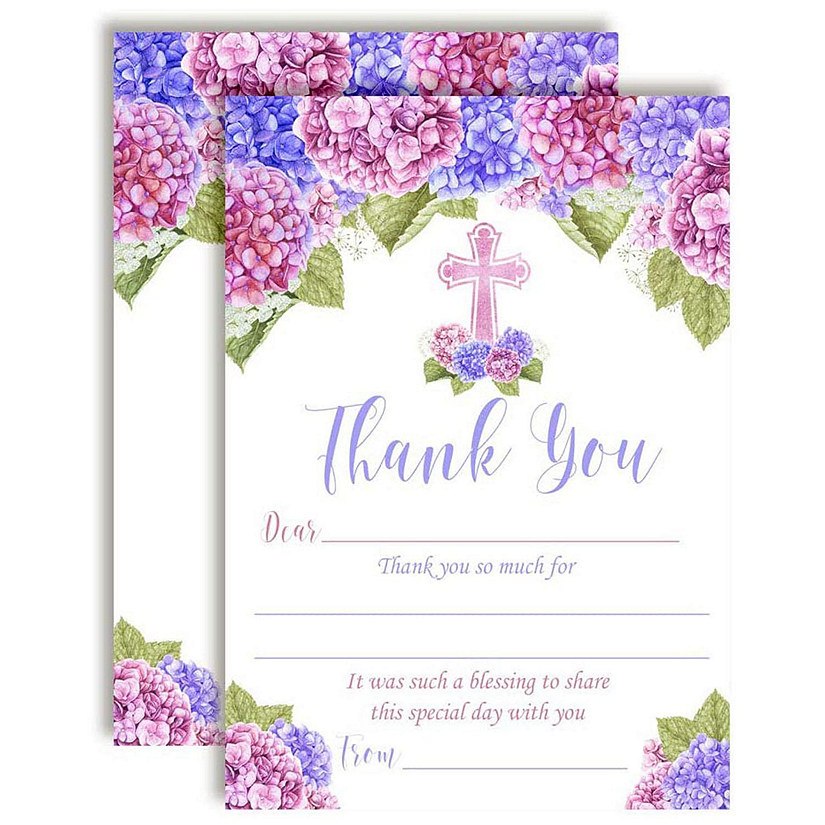 AmandaCreation Religious Hydrangea Thank You 20pc. Image