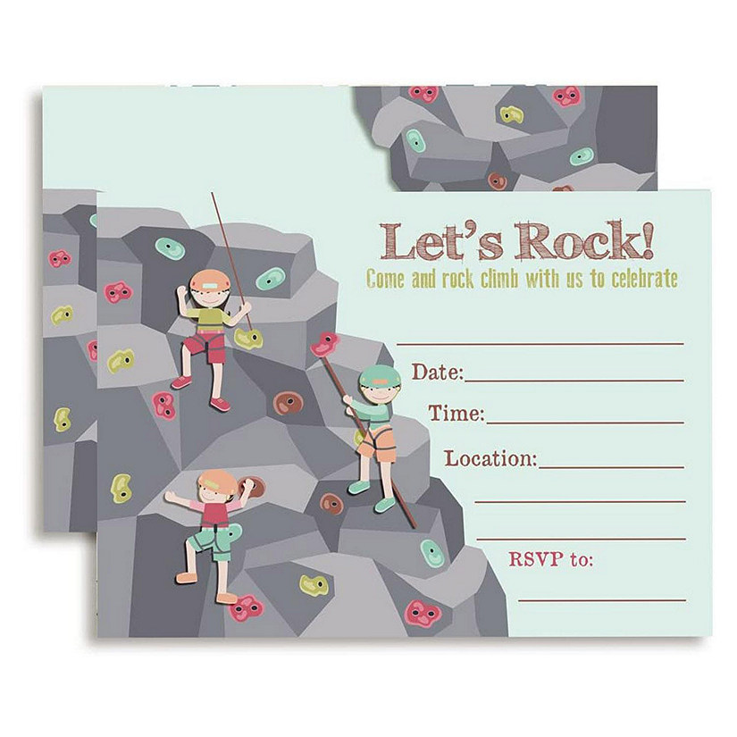 AmandaCreation Rock Climbing Invites 40pc. Image