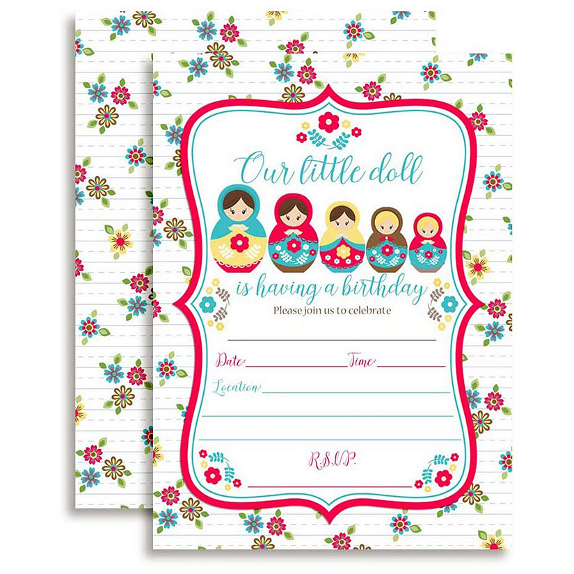 AmandaCreation Russian Doll Invites 40pc. Image