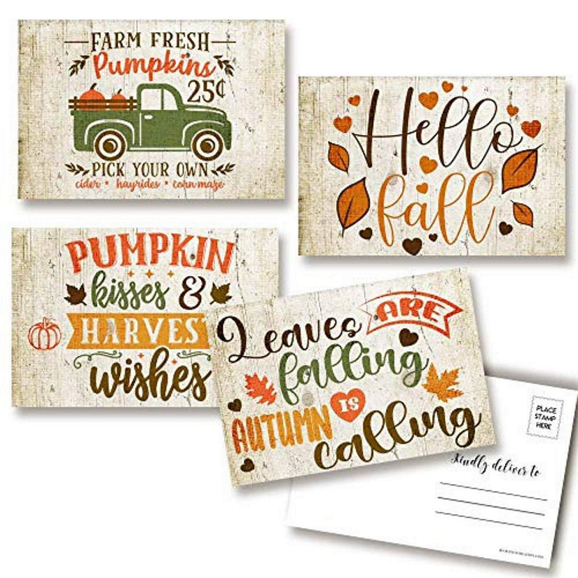 AmandaCreation Rustic Pumpkins Postcards 30pc. Image