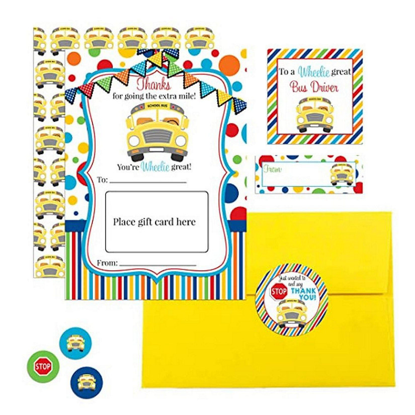 AmandaCreation School Bus Driver Gift Card Holder 36pc. Image