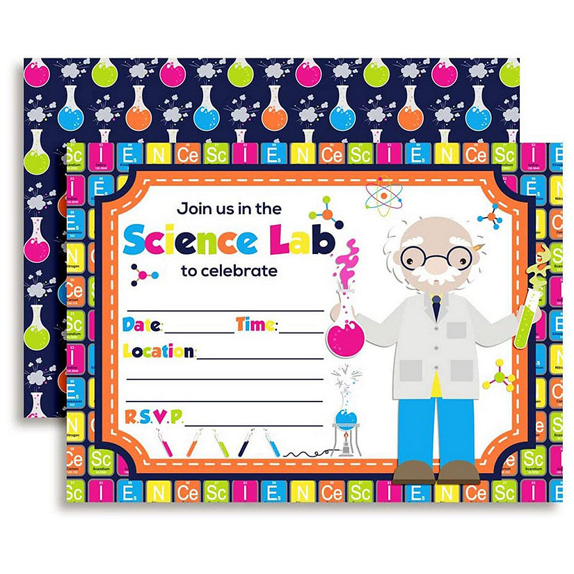 AmandaCreation Science Lab Invites 40pc. Image