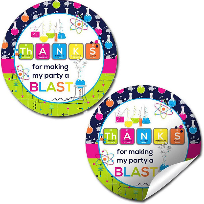 AmandaCreation Science Lab Thank You Envelope Seal 40pcs. Image