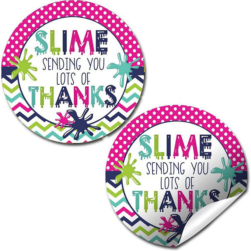 AmandaCreation Slime Girl Thank You Envelope Seal 40pcs. Image