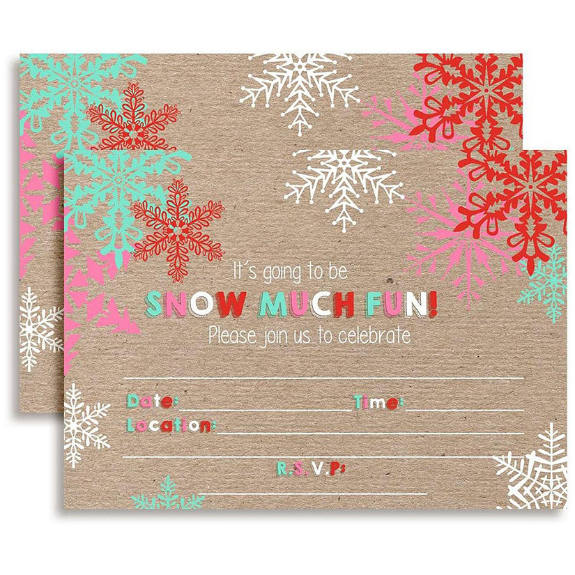 AmandaCreation Snow Much Fun Invites 40pc. Image