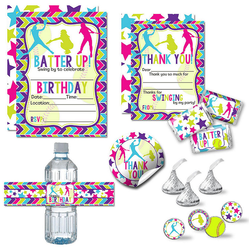 AmandaCreation Softball Birthday Bundle 321pc. Image