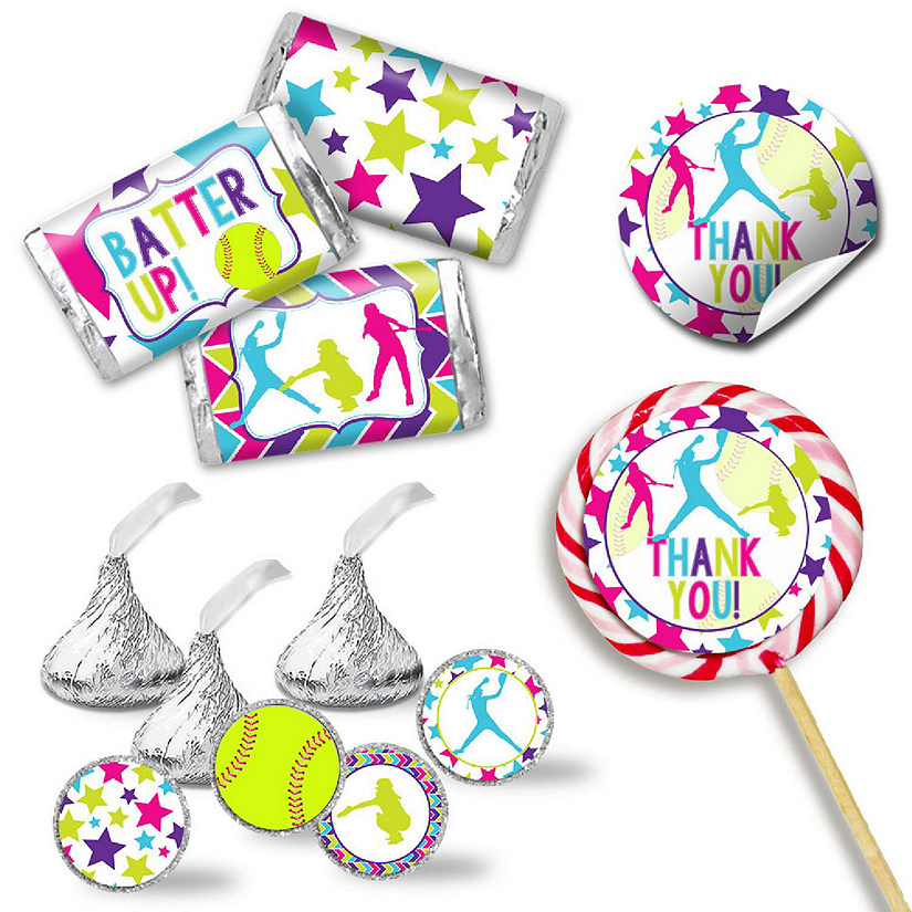 AmandaCreation Softball Thank You Sticker Bundle 429pcs. Image