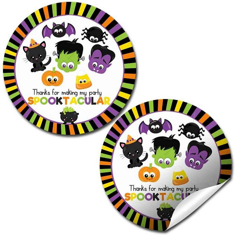 AmandaCreation Spooktacular Characters Envelope Seals 40pc Image