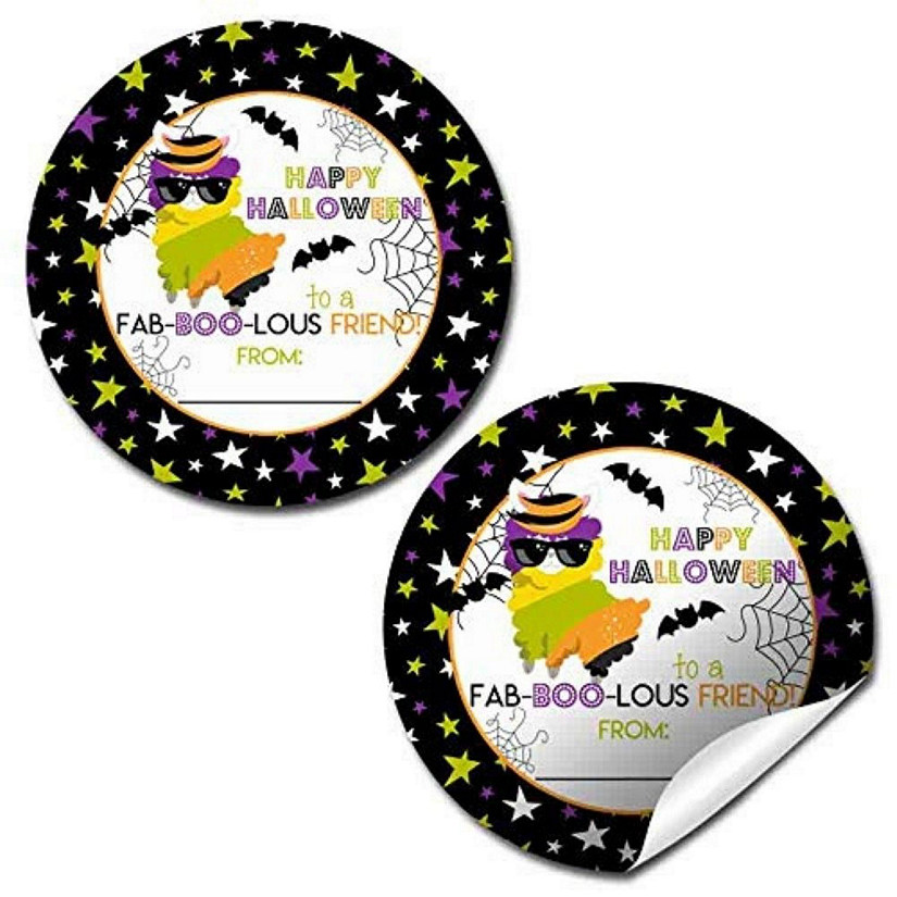 AmandaCreation Spooktacular Llama Envelope Seals 40pc Image