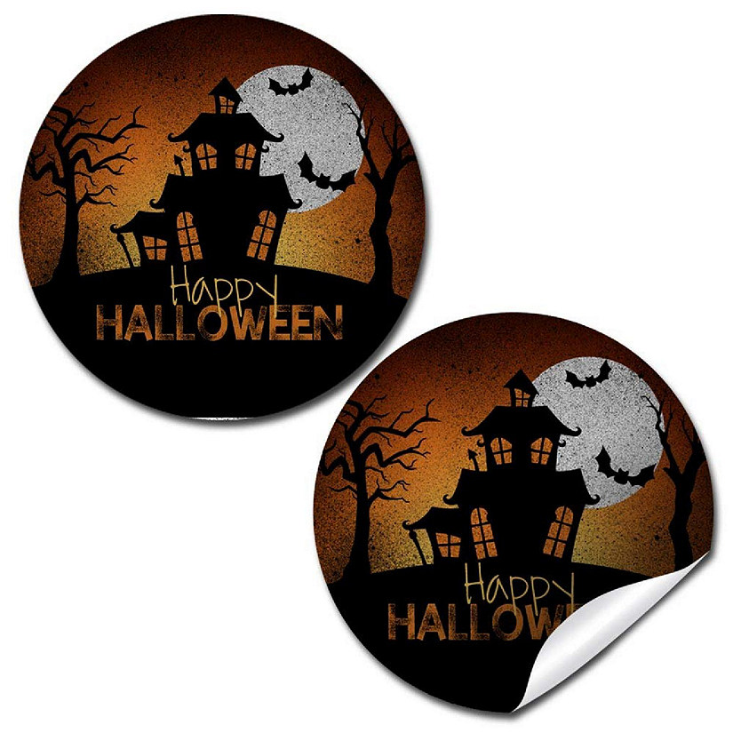 AmandaCreation Spooky Haunted House Envelope Seals 40pc. Image