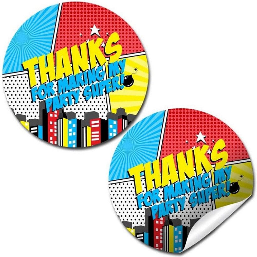 AmandaCreation Super Hero Envelope Seals 40pc. Image