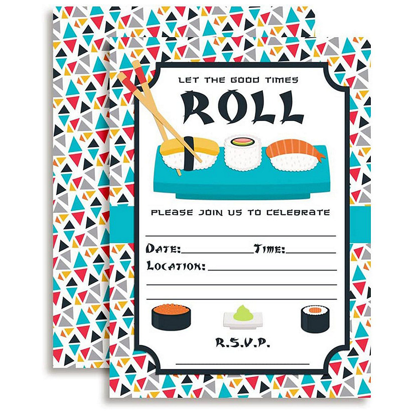 AmandaCreation Sushi Invites 40pc. Image