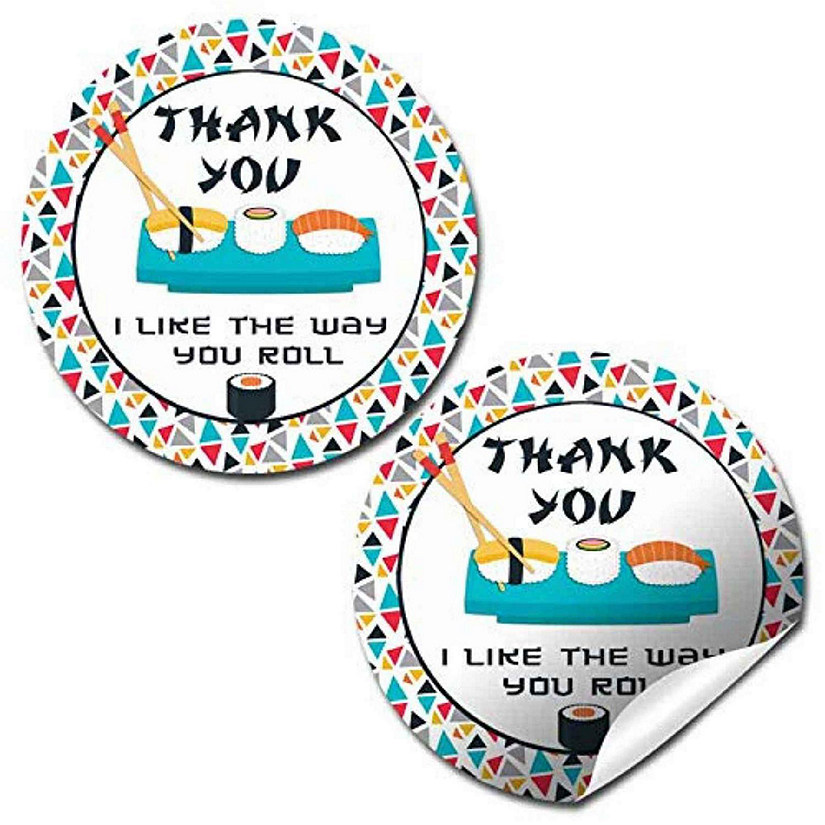 AmandaCreation Sushi Roll Envelope Seals 40pc. Image