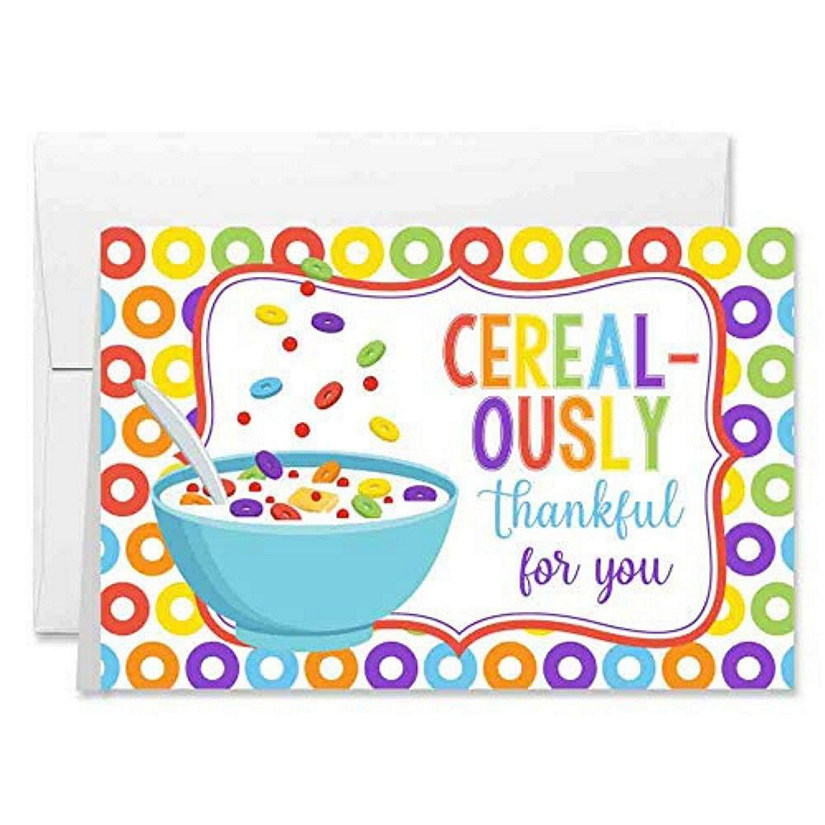 AmandaCreation Thankful For You Fruity Cereal Blank Card 2pcs. Image