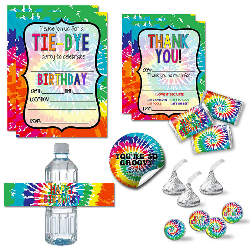 AmandaCreation Tie Dye Birthday Bundle 321pc. Image