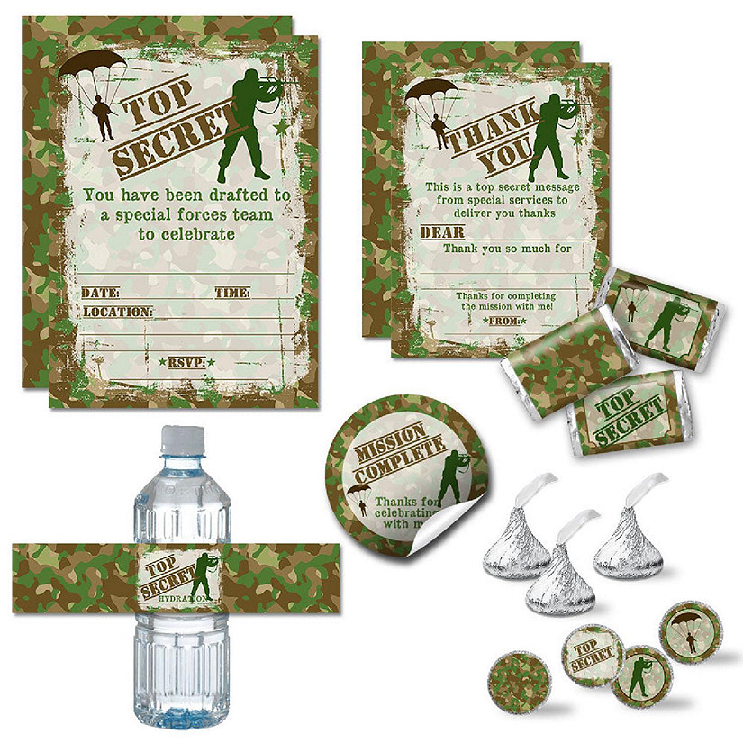 AmandaCreation Top Secret Army Party Bundle 381pc. Image