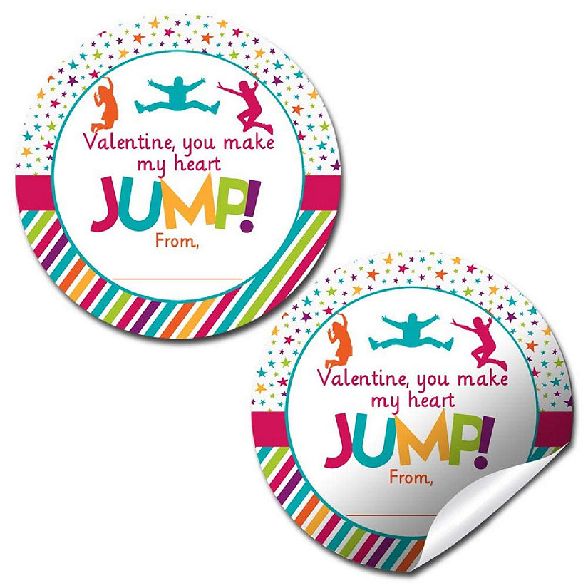 AmandaCreation Trampoline Pink Envelope Seals 40pc. Image