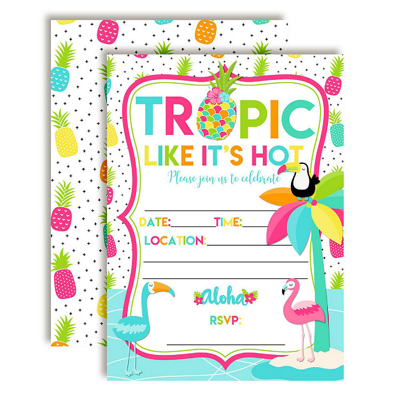 AmandaCreation Tropic Like It's Hot Invites 40pc. Image