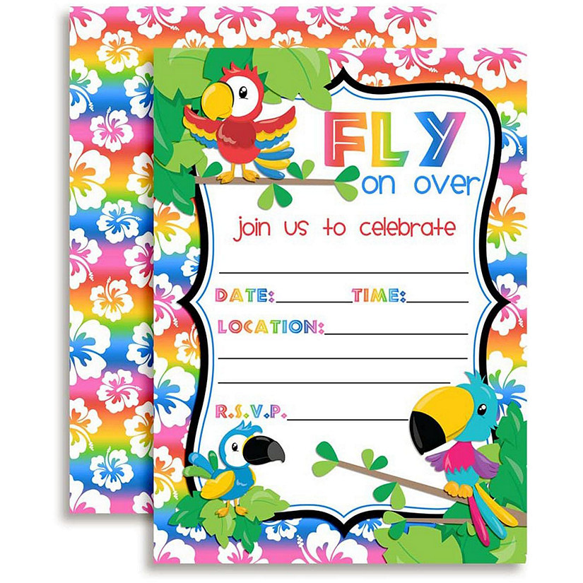 AmandaCreation Tropical Bird Invites 40pc. Image