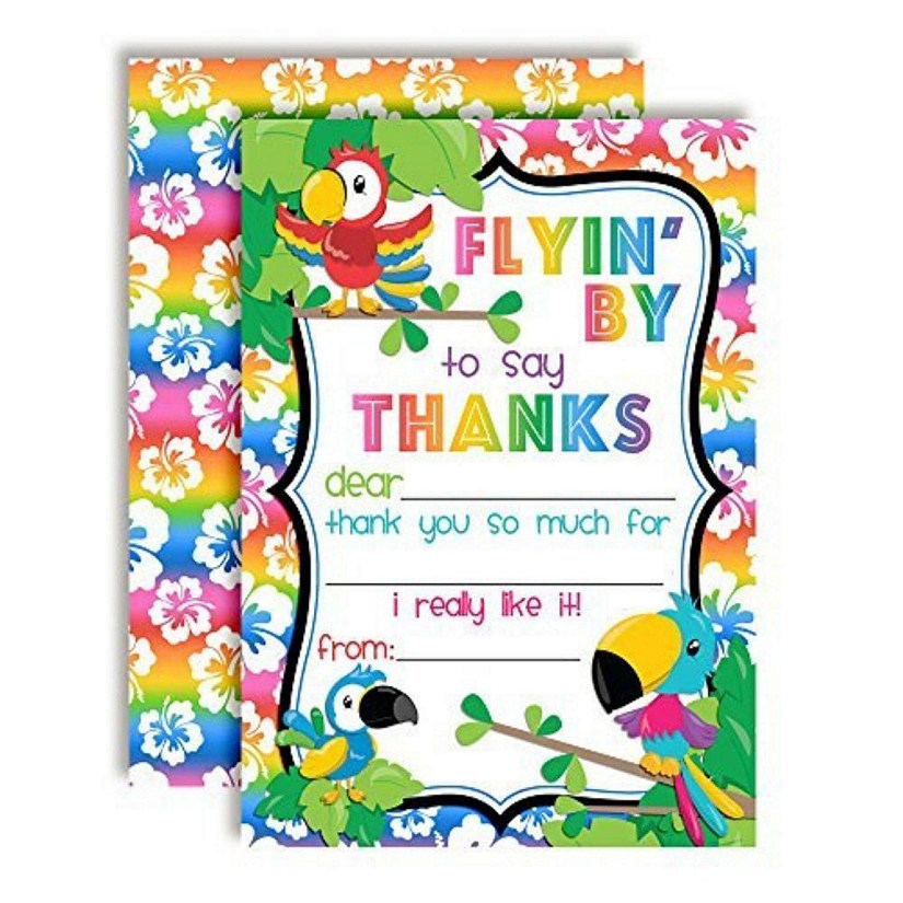 AmandaCreation Tropical Toucan Thank You Cards 20pc. Image