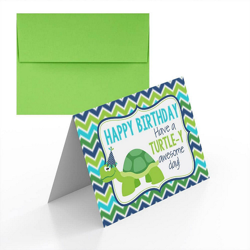 AmandaCreation TURTLE-Y Awesome Day Greeting Card 2pc. Image