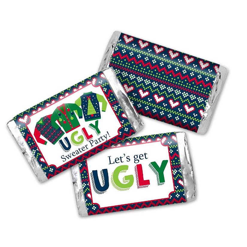 AmandaCreation Ugly Sweater Mini Candybar Wrappers 45pcs. Image