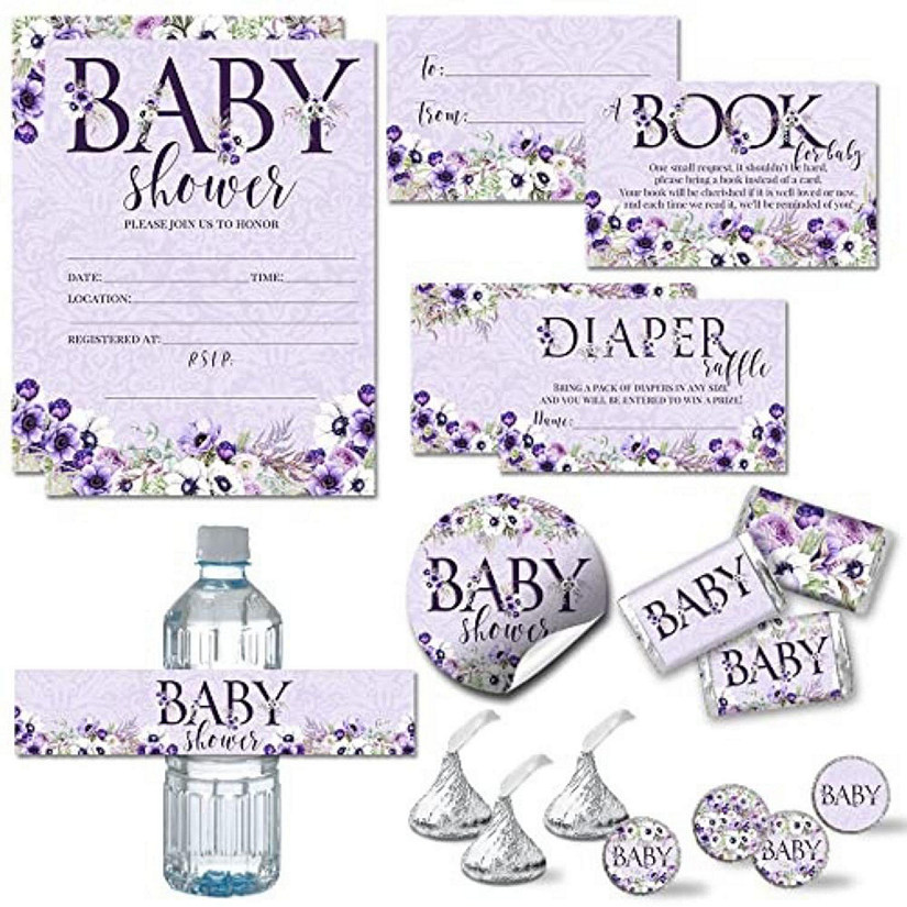AmandaCreation Violet Floral Party Bundle 381pc. Image