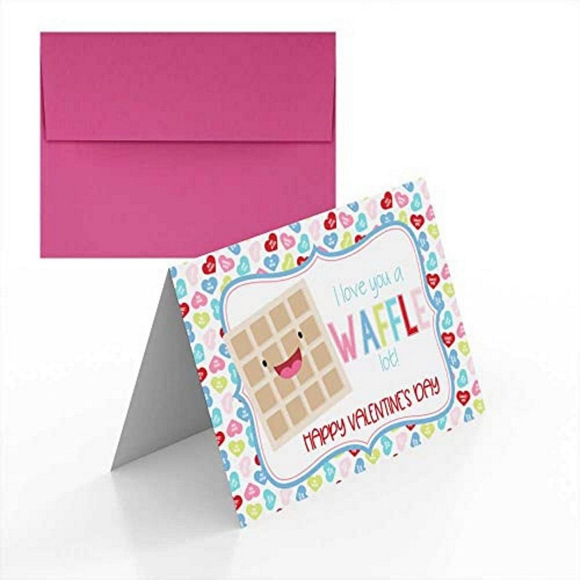 AmandaCreation Waffle Valentine Greeting Card 2pc. Image