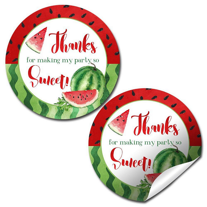 AmandaCreation Watercolor Watermelon Envelope Seals 40pc. Image