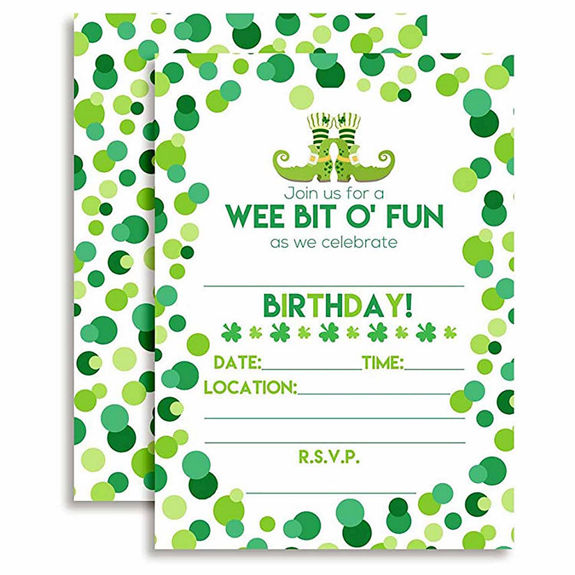 AmandaCreation Wee Bit O&amp;#8217; Fun Birthday Invites 40pc. Image