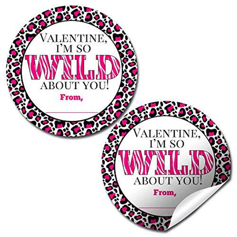 AmandaCreation Wild Animal Print Envelope Seals 40pc. Image