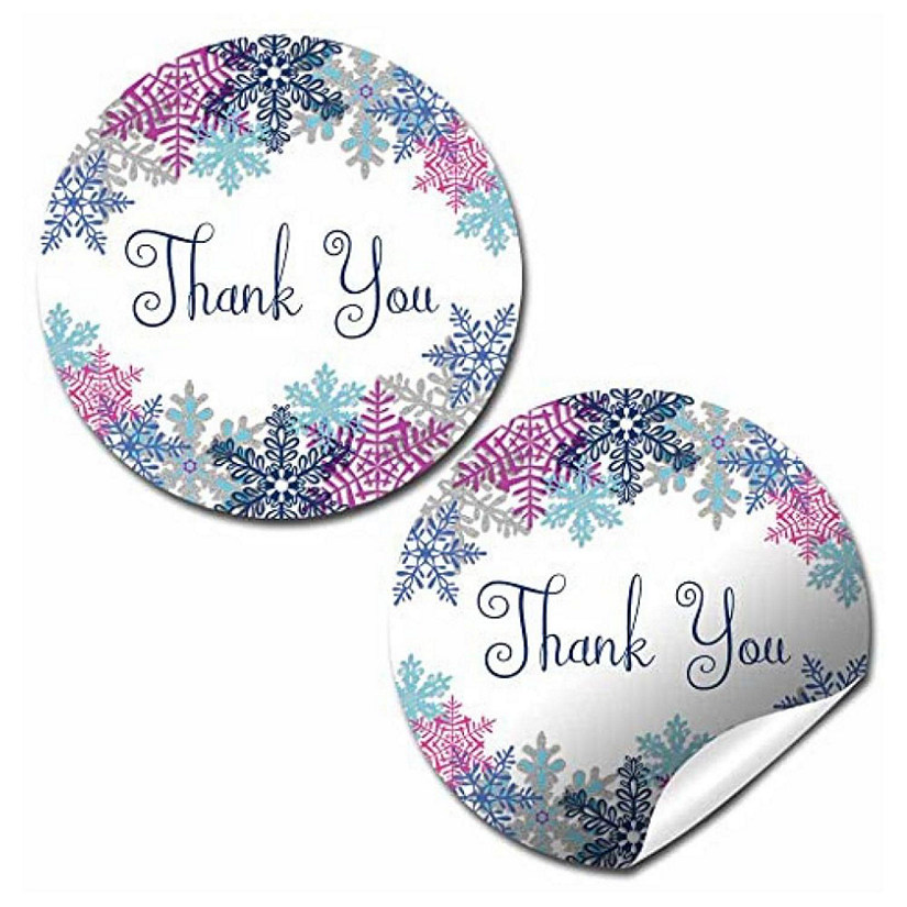 AmandaCreation Winter Snowflake Envelope Seals 40pc. Image