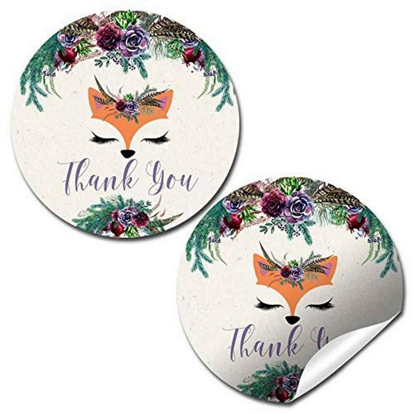AmandaCreation Woodland Forest Fox Envelope Seals 40pc. Image