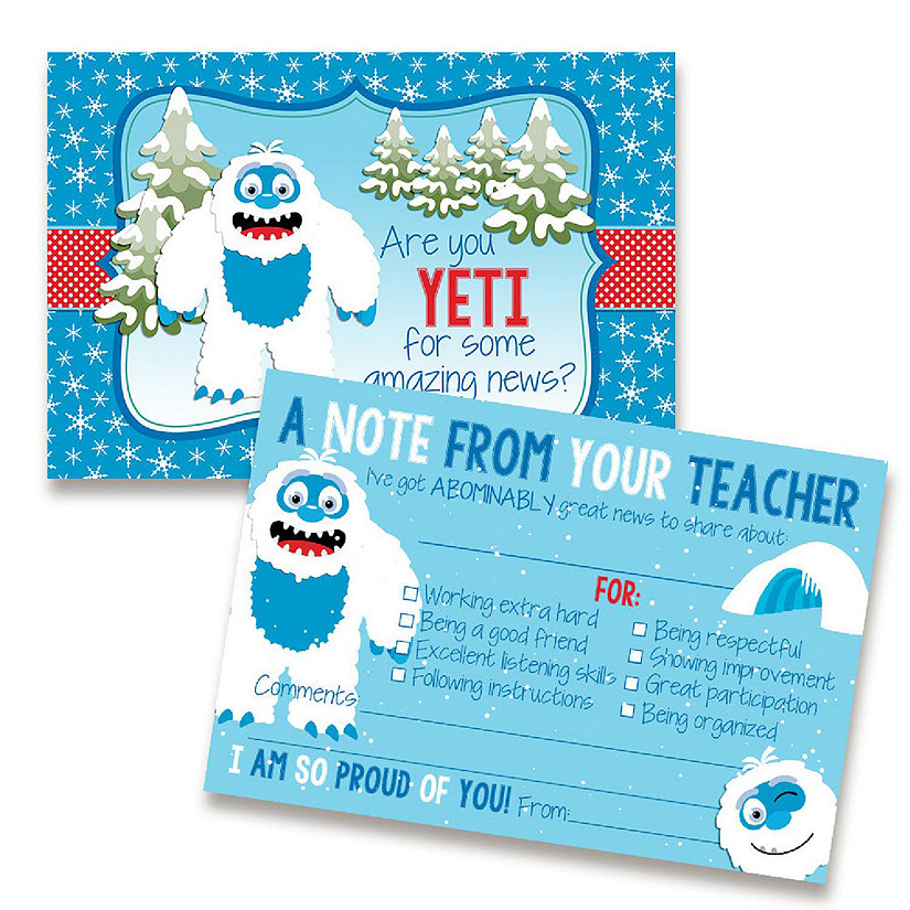 AmandaCreation Yeti Teacher Mail for Students 30pc. Image