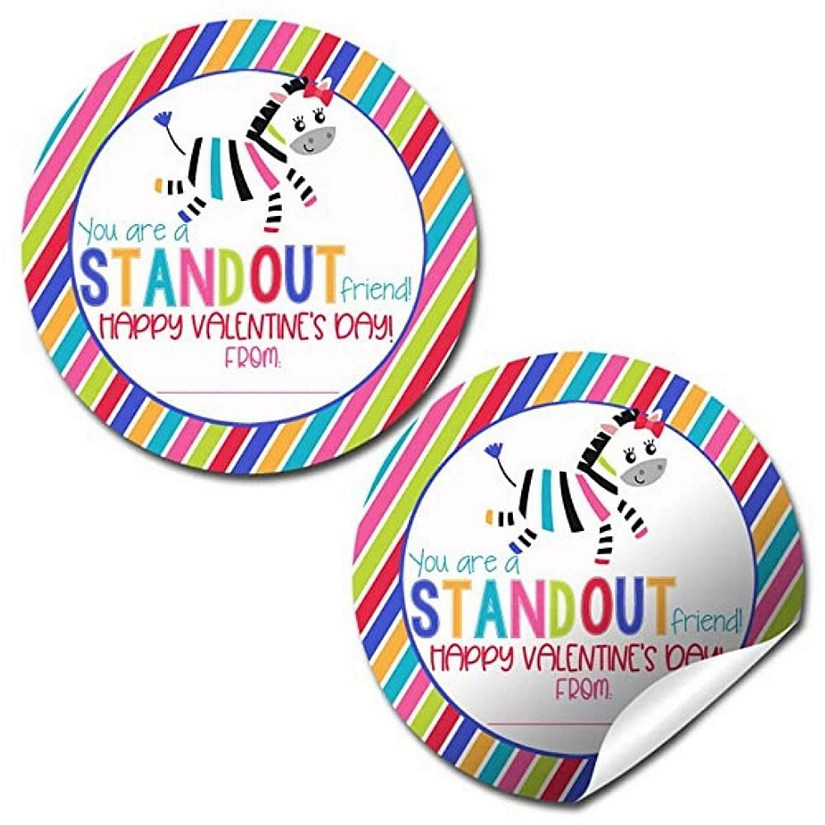 AmandaCreation Zebra Valentine Envelope Seals 40pc. Image