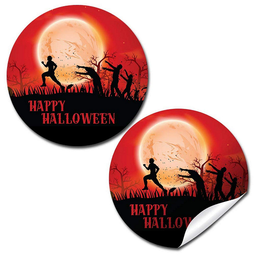 AmandaCreation Zombie Attack Halloween Stickers 40pcs. Image