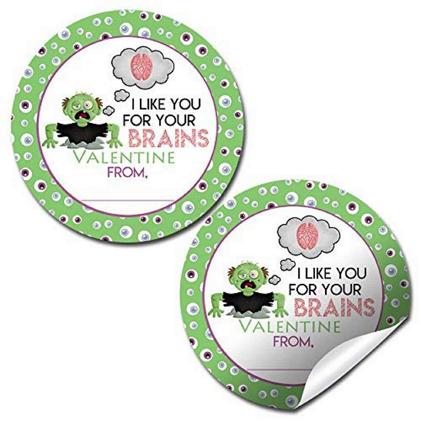 AmandaCreation Zombie Valentine Envelope Seals 40pc. Image