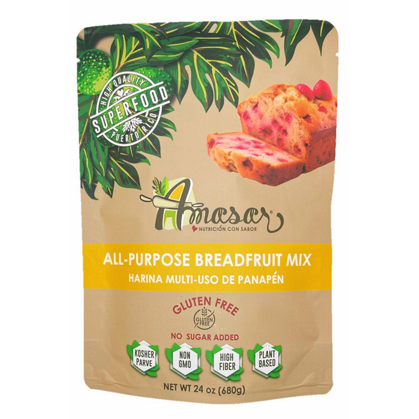 Amasar All-Purpose Breadfruit Baking Mix, Gluten Free Made with Breadfruit & Cassava Flour, 24 Oz - 1pk Image