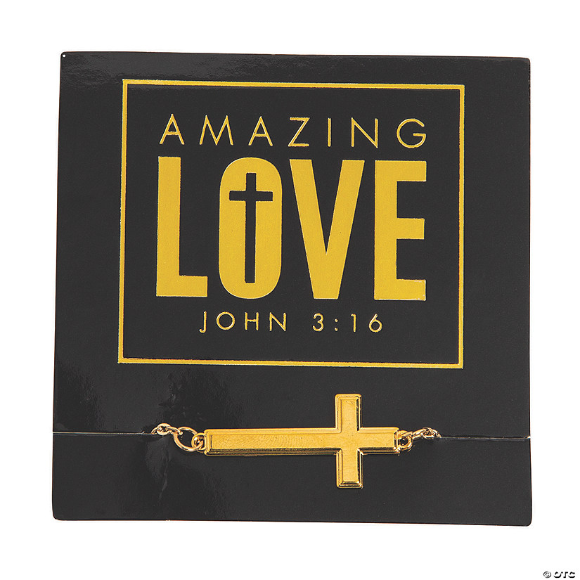 Amazing Love Cross Bracelets with Card for 12 Image