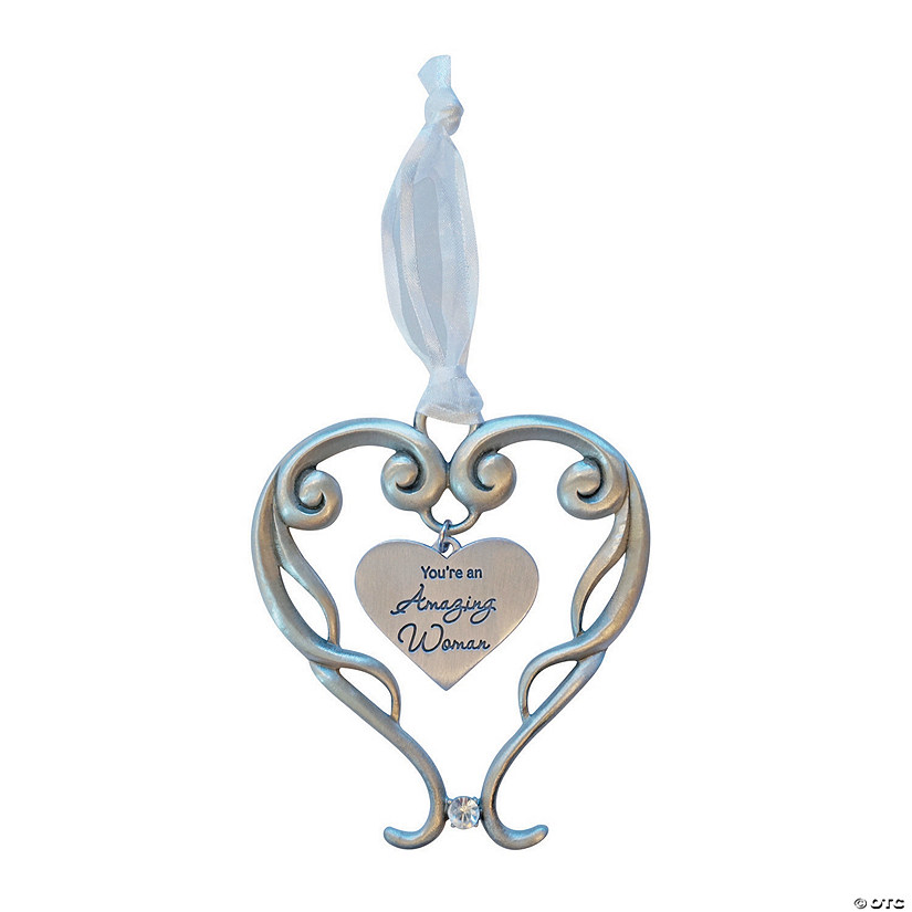 Amazing Woman&#8482; Heart-Shaped Metal Ornament Image