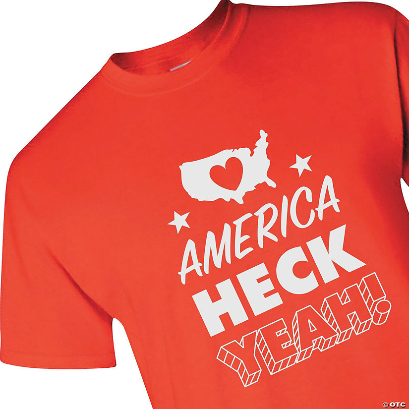 America Heck Yeah Adult&#39;s T-Shirt Image