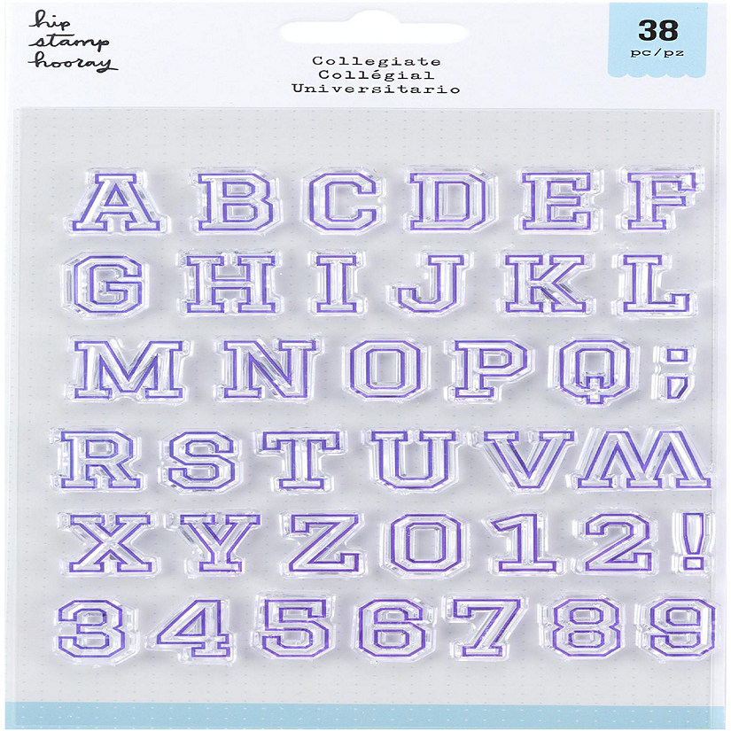 American Crafts Clear Stamp Set -Collegiate Image