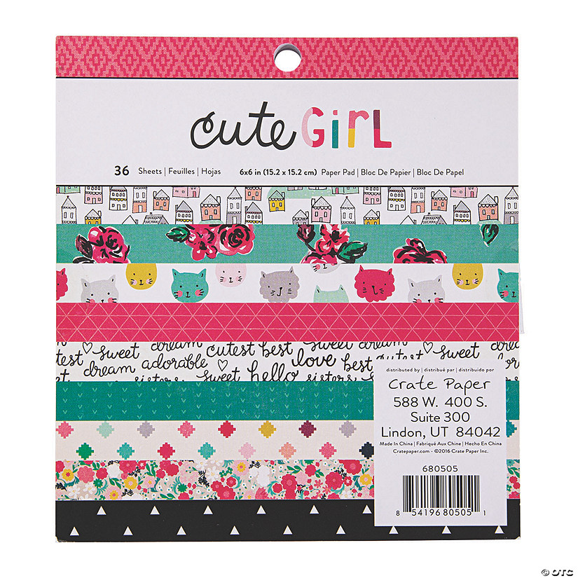 American Crafts&#8482; Crate Paper Cute Girl Paper Pad Image