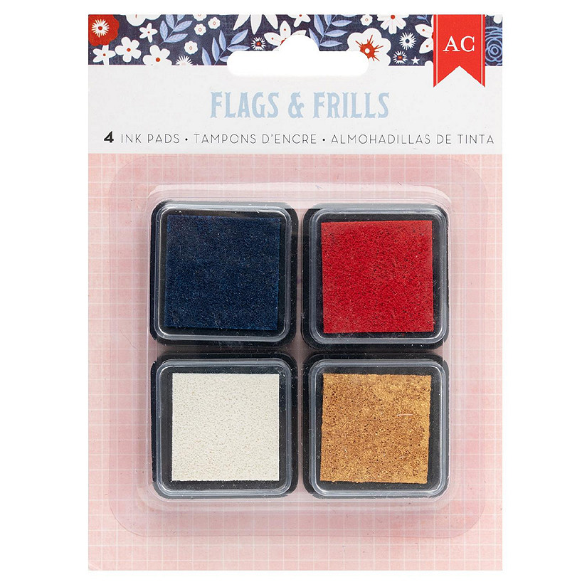 American Crafts Flags And Frills Ink Pads-4/Pkg Image